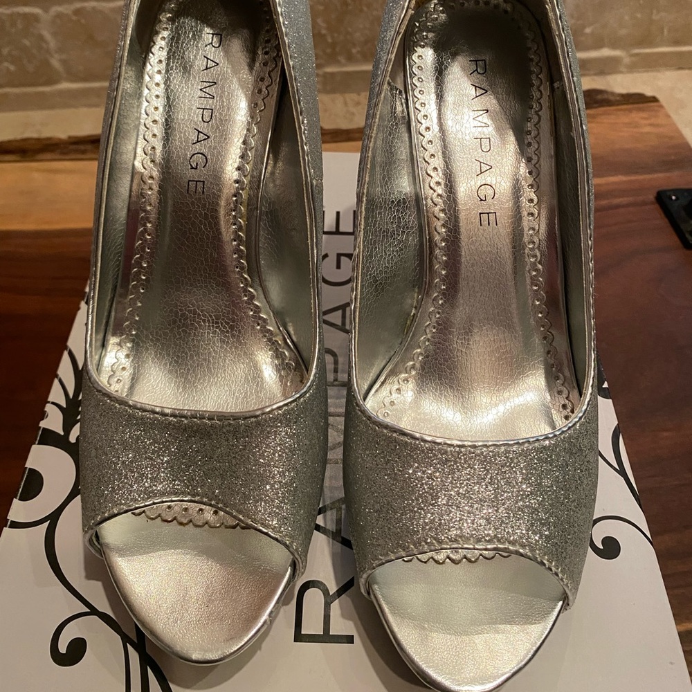 Rampage silver high heel